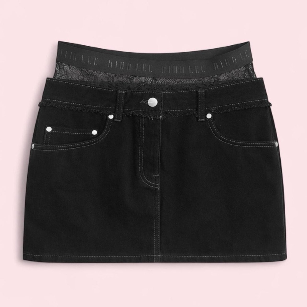 Dion Lee Black Mini Skirt